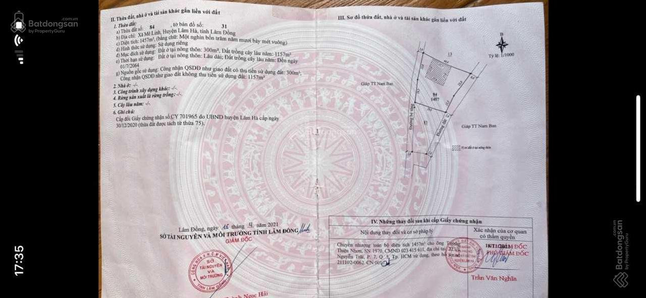 Cần bán 1 sào rưỡi tại Đông Thanh, Lâm Hà