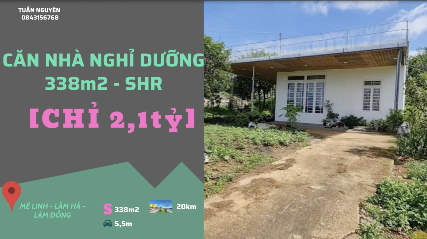 CĂN NHÀ NGHỈ DƯỠNG LÝ TƯỞNG VEN ĐÀ LẠT 🏡