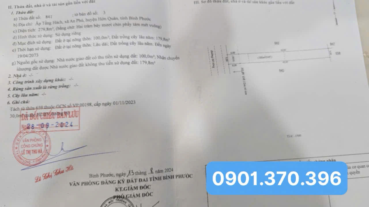 Bán đất 280m² ngang 5m giá 188 triệu Xã Minh Đức 📞 Liên hệ chính chủ: 0901.370.396
