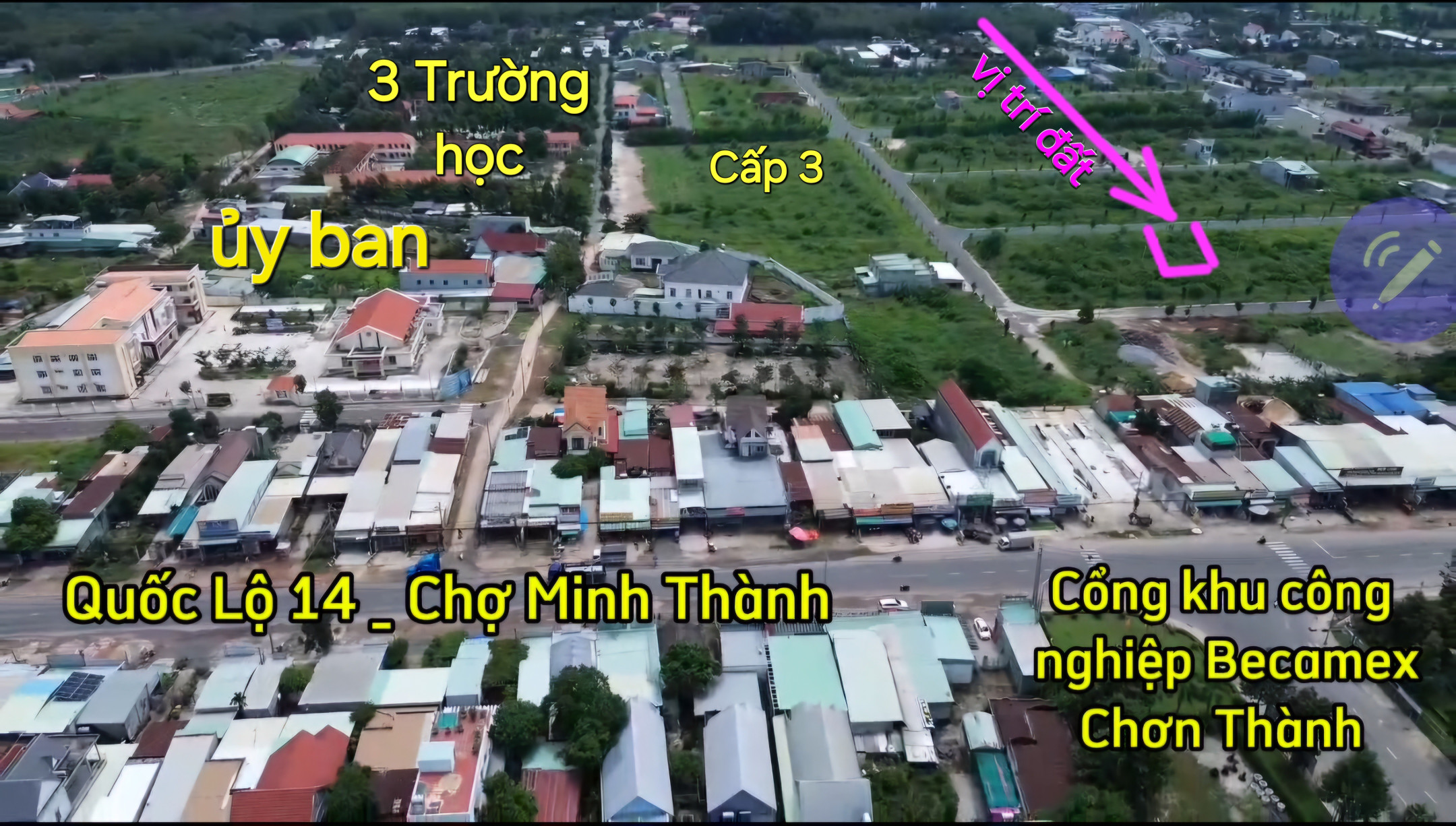 Đất cách chợ và ủy ban phường Minh thành chỉ 200m