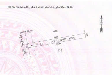 bán đất . DT 339 m2 . xã mỏ công . tân biên