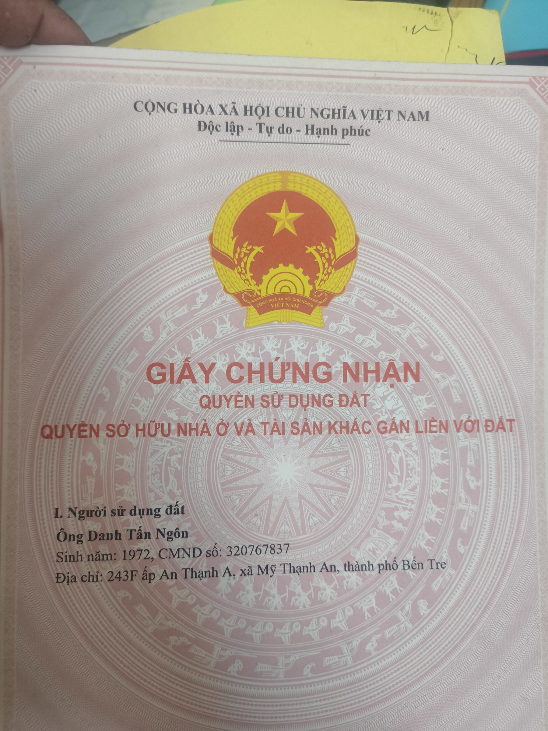 Đất bến tre xã mỹ thạnh an cũ cách chợ bến tre 2km giá diện tích 3876m² gồm 256m² thổ cư 6.9 tỷ