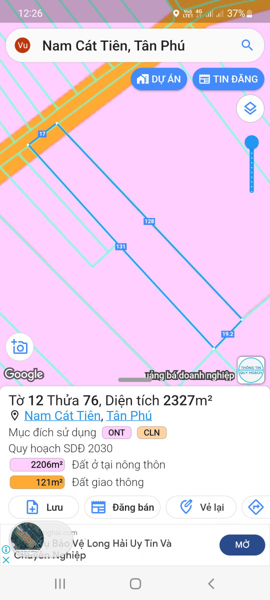 Nhà Đất Nam Cát Tiên Tân Phú Đồng Nai
