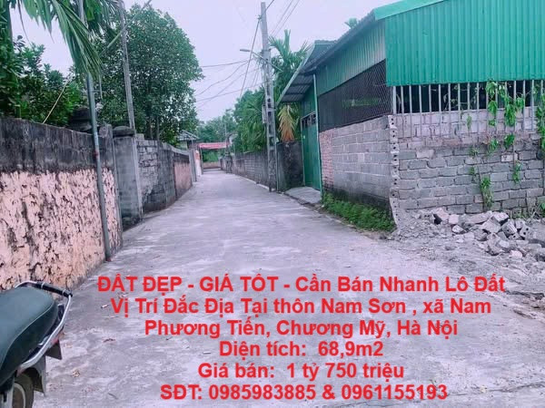 ĐẤT ĐẸP - GIÁ TỐT - Cần Bán Nhanh Lô Đất Vị Trí Đắc Địa Tại Nam Phương Tiến, Chương Mỹ, Hà Nội