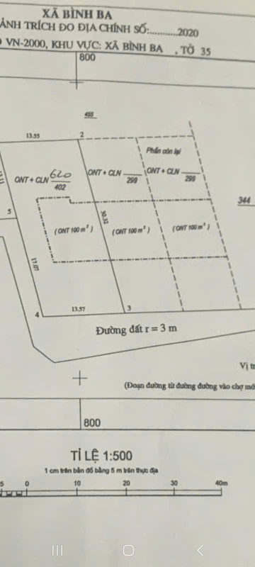 Bán đất 402m² ngang 12m giá 1.23 tỷ Xã Ngãi Giao