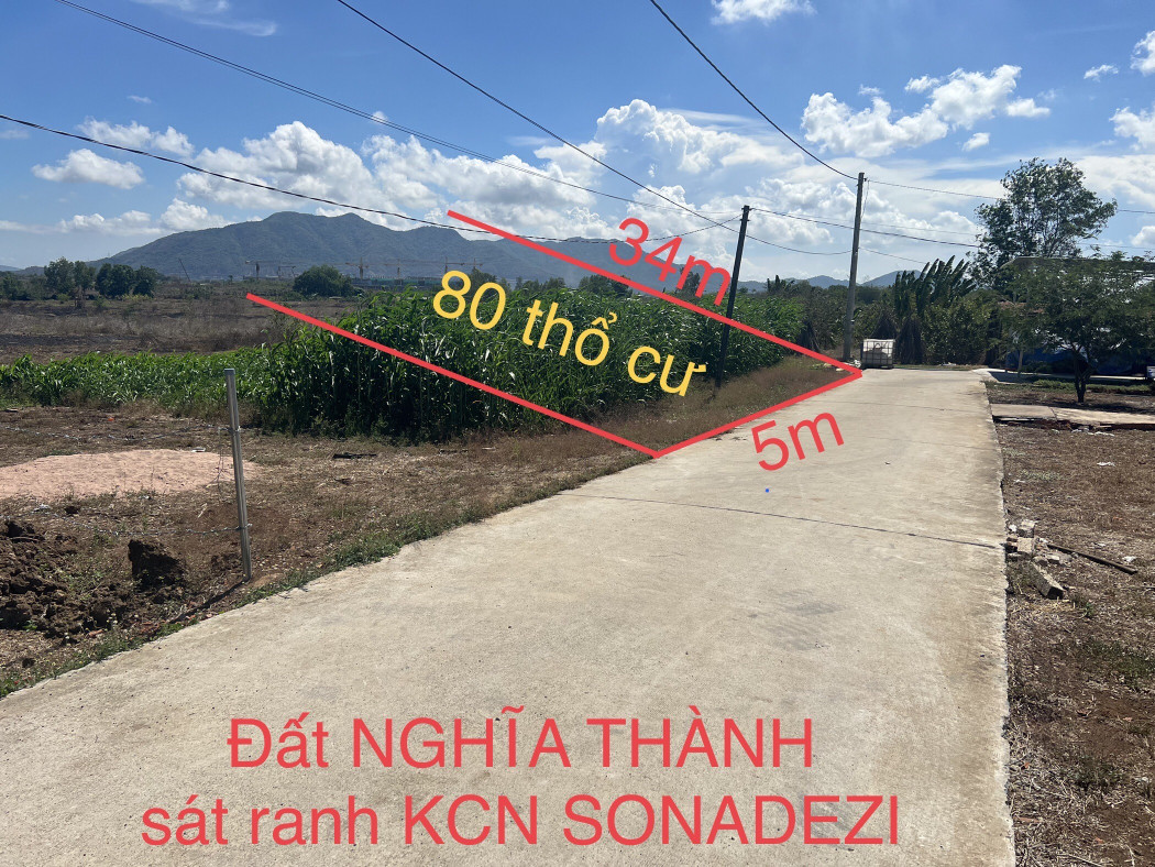 Bán đất 172.3m² ngang 5m giá 800 triệu Xã Nghĩa Thành