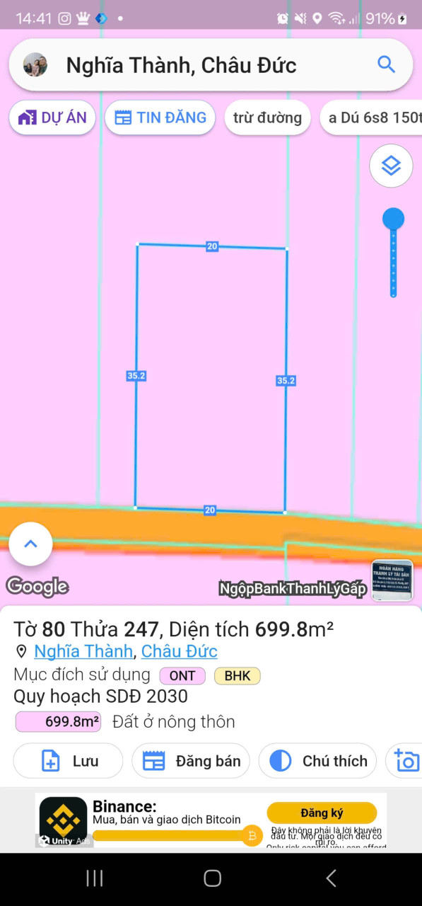 Chủ bán 20m đường 45 nghĩa thành châu đức bà rịa vũng tàu