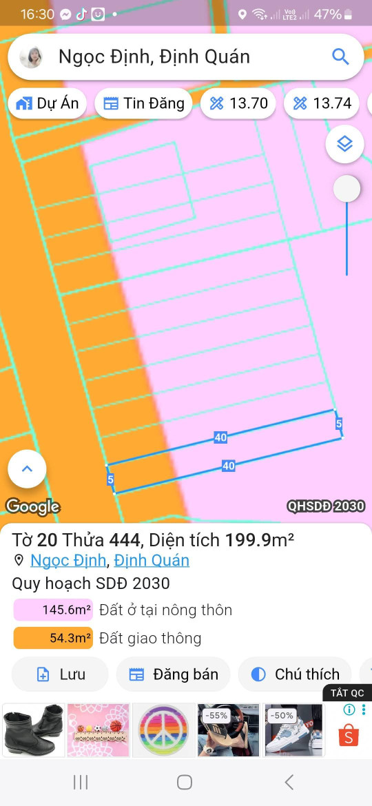 Bán đất mặt tiền nhựa 107 tại Ngọc Định - Định Quán