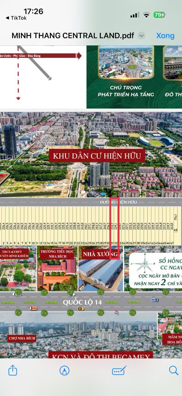 Bán đất 234m² có sẵn 50m² thổ cư ngang 5m tại Xã Nha Bích