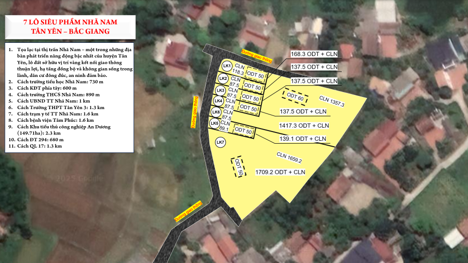 Bán đất 139,1m² ngang 5,5m giá 470 triệu Xã Nhã Nam