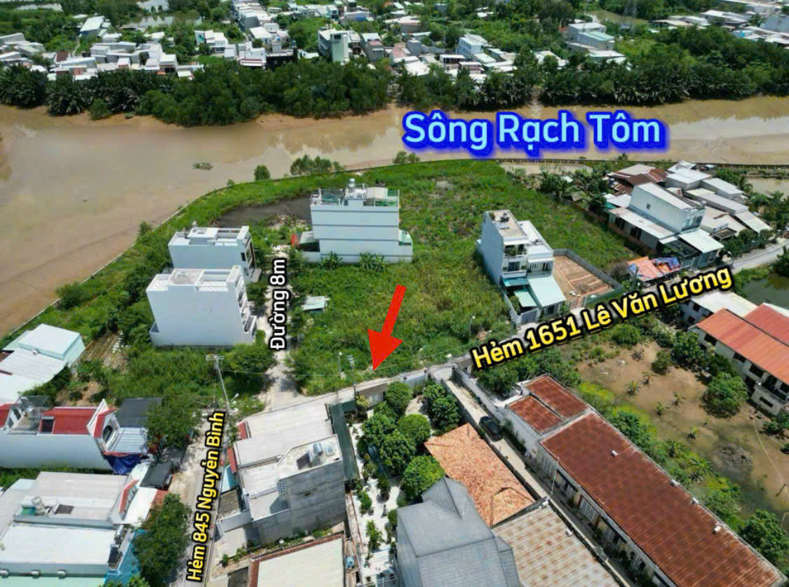 Bán đất mặt tiền hẻm 1 sẹc, 97.6m², 3.7 tỷ, tại Xã Nhơn Đức, Huyện Nhà Bè