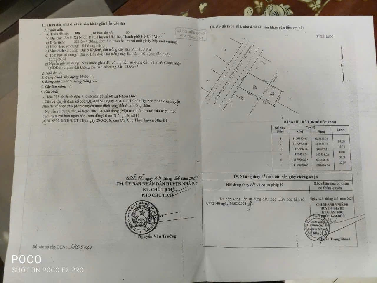 Bán đất 221.7m² 12 tỷ tại Xã Nhơn Đức Huyện Nhà Bè