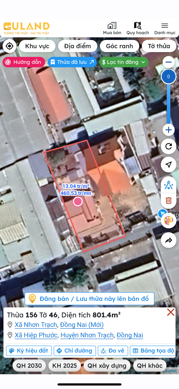 Bán nhà 536.8m² ngang 15m giá 7 tỷ Xã Nhơn Trạch