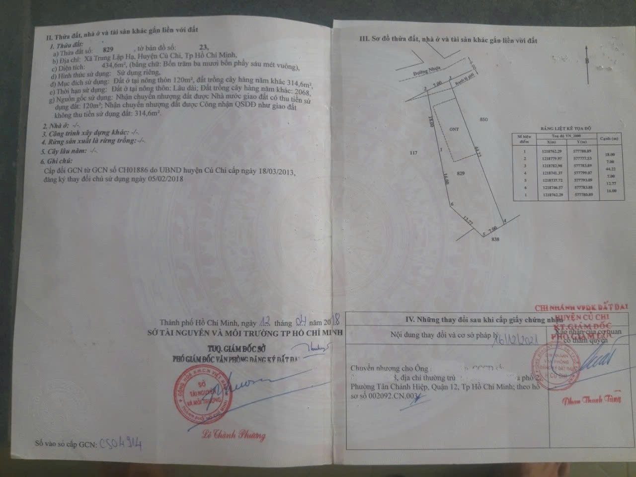 Đất Củ Chi Giá Rẻ – MT đường 576, Trung Lập Hạ, ngang 7m giá 2,7 tỷ