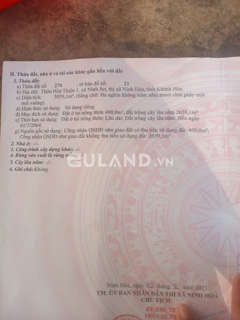 5 lô Hoà Thiện 1, Ninh An, 6x55, 60 thổ cư, giá đầu tư