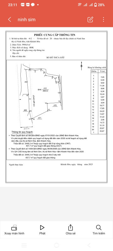 Gần 4 sào Tân Lập, Ninh Sim, HNK qh full thổ, qh đường 22m, khu ô bàn cờ, tiềm năng sinh lời cực cao