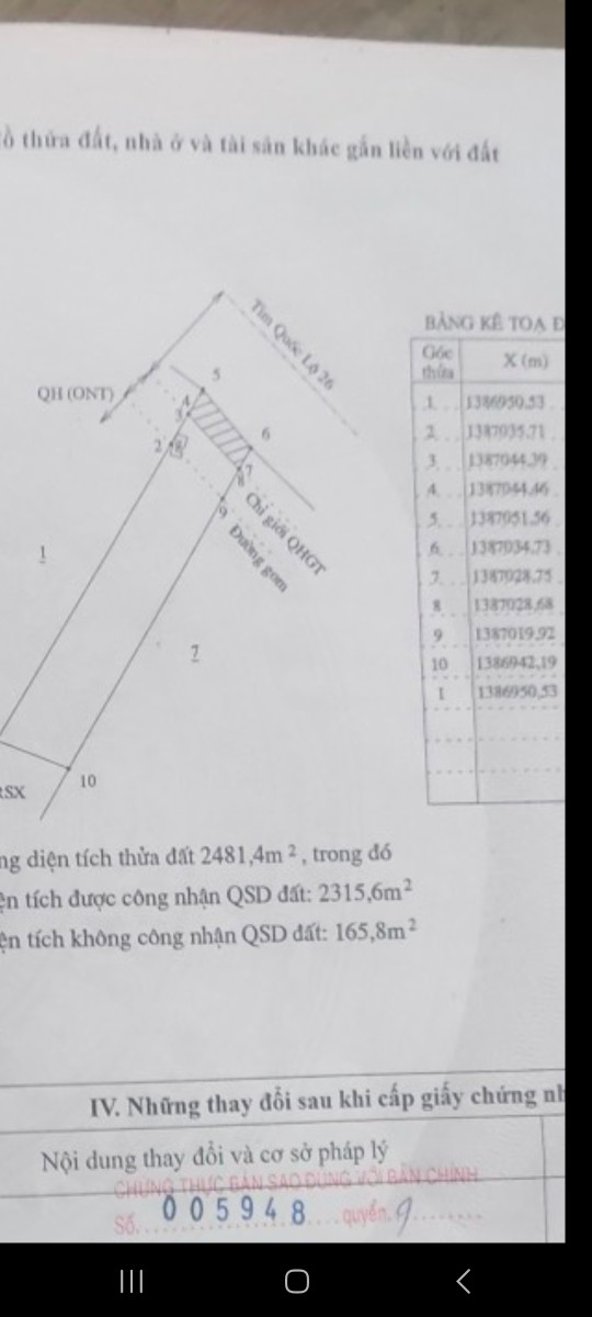 0938.113.403 Ms Thảo - Mặt tiền QL26, 5x100, 60m² thổ
