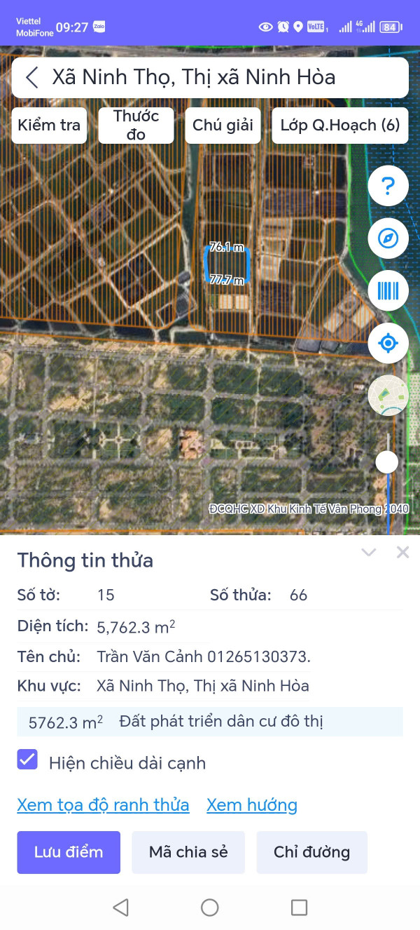 Bán đất đìa Ninh Thọ 5762m² 2.3 tỷ tại Xã Ninh Thọ Thị xã Ninh Hòa