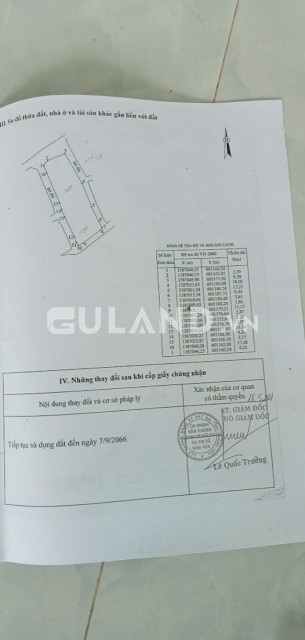 Đất ruộng quy thổ 44 m mặt tiền dt7 chủ đất