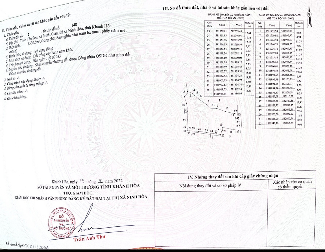 Gần 30 m mặt đường betong ninh xuan đả dk thổ vpnt 2