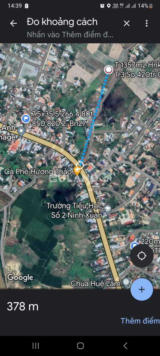 Tân Mỹ, Ninh Xuân 1357m² HNK qh ODT, cách QL26 chỉ 400m