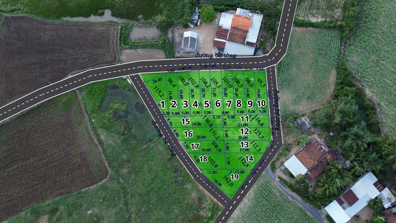 Cần bán 19 lô Tân Mỹ ,Ninh Xuân ,Ninh Hoà, Khánh Hoà