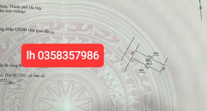 Bán đất 56.3m² ngang 4.8m giá 3.2 tỷ Xã Nội Bài