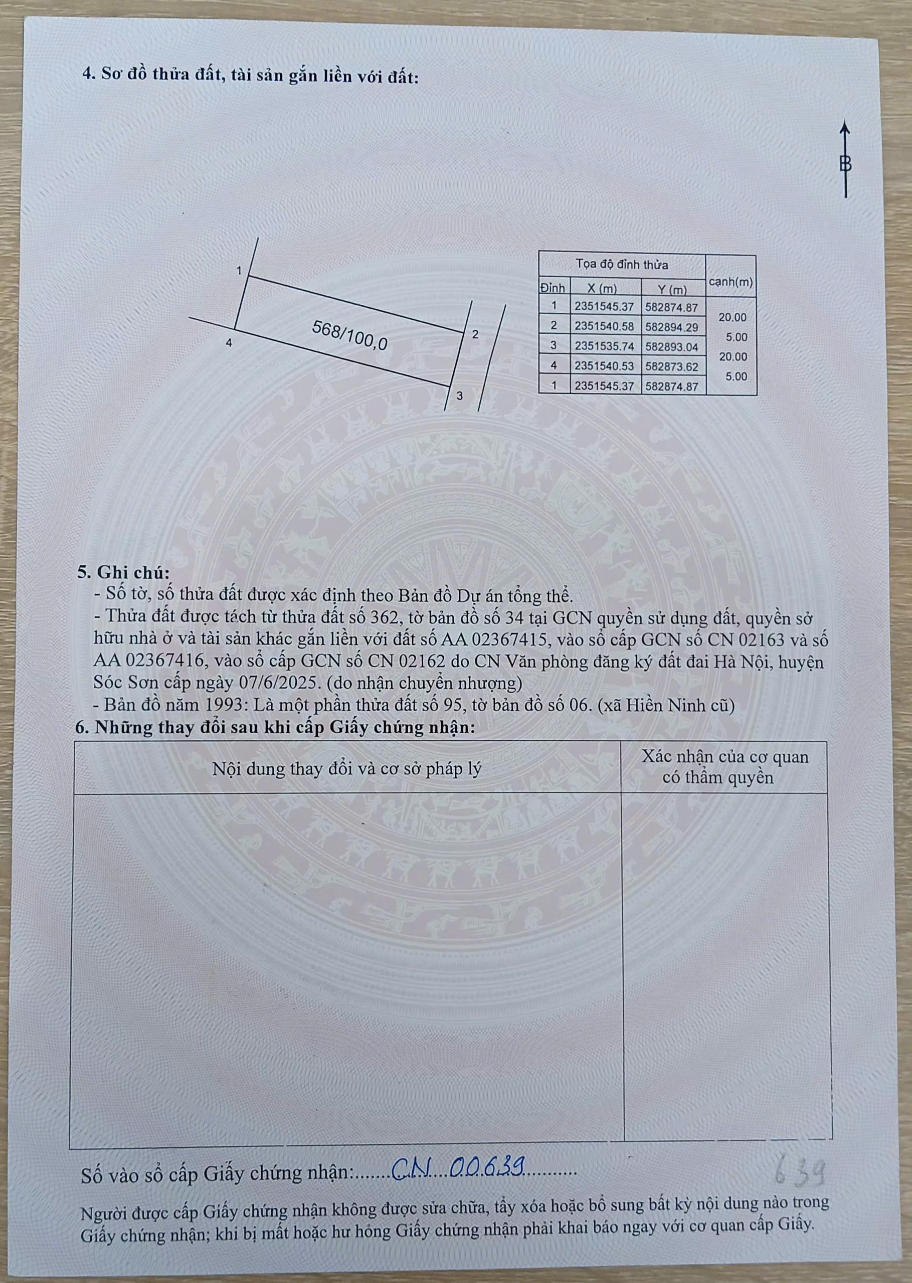 Bán đất 100m² ngang 5m giá 2.6 tỷ Xã Nội Bài