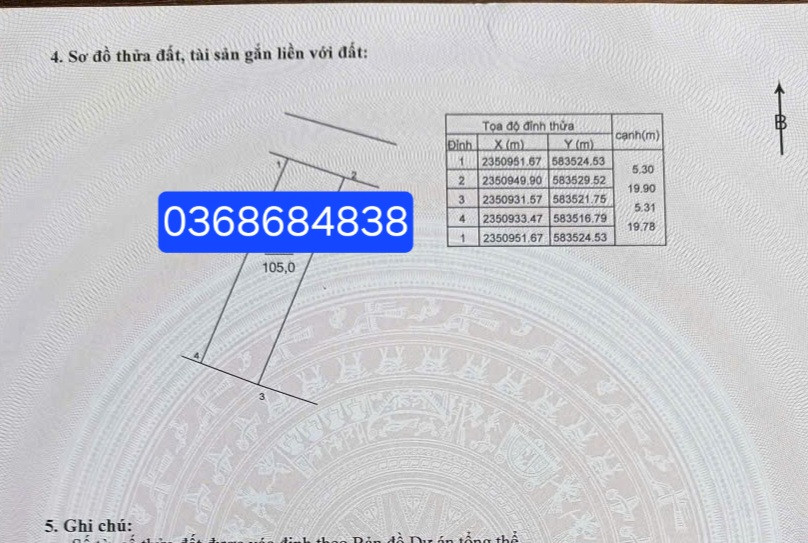 Bán đất 105m² ngang 5.3m giá 4.1 tỷ Xã Nội Bài