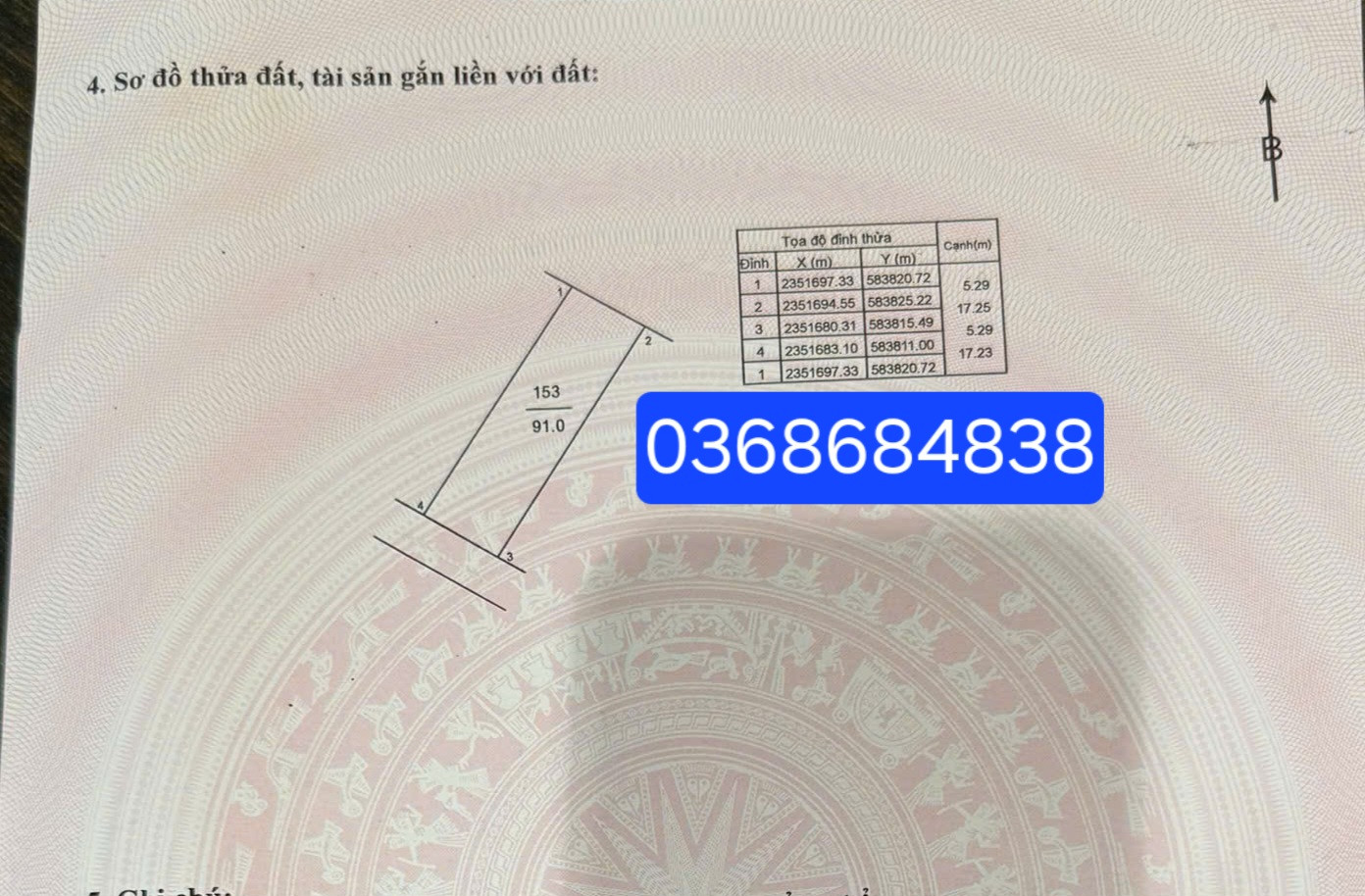 Bán đất 91m² full thổ cư ngang 5.29m giá 3.3 tỷ tại Xã Nội Bài