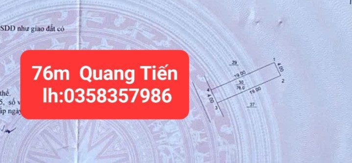 Bán đất 76m² full thổ cư ngang 4m giá 3.3 tỷ tại Xã Nội Bài
