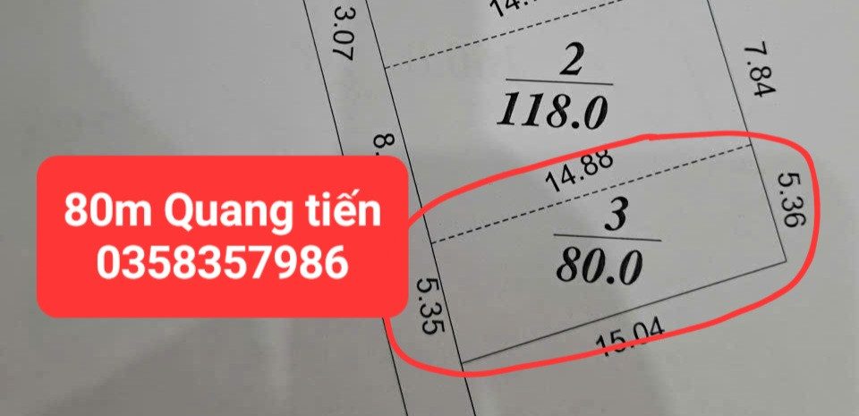 Bán đất 80m² full thổ cư ngang 5.35m giá 2.6 tỷ tại Xã Nội Bài