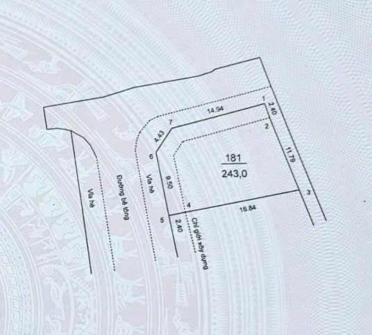 Bán đất 243m² ngang 11.79m giá 8.65 tỷ Xã Nội Bài