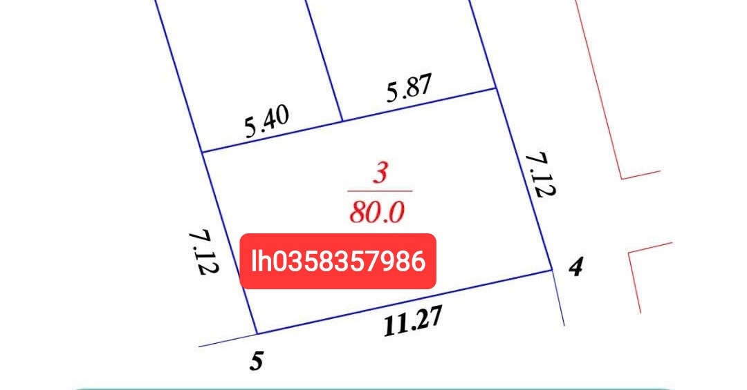 Bán đất 80m² ngang 7.12m giá 3.2 tỷ Xã Nội Bài
