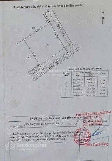 Chính chủ cần bán lô đất 2224m2, thổ cư 500m2 đối diện khu T30, xã Phạm Văn Cội