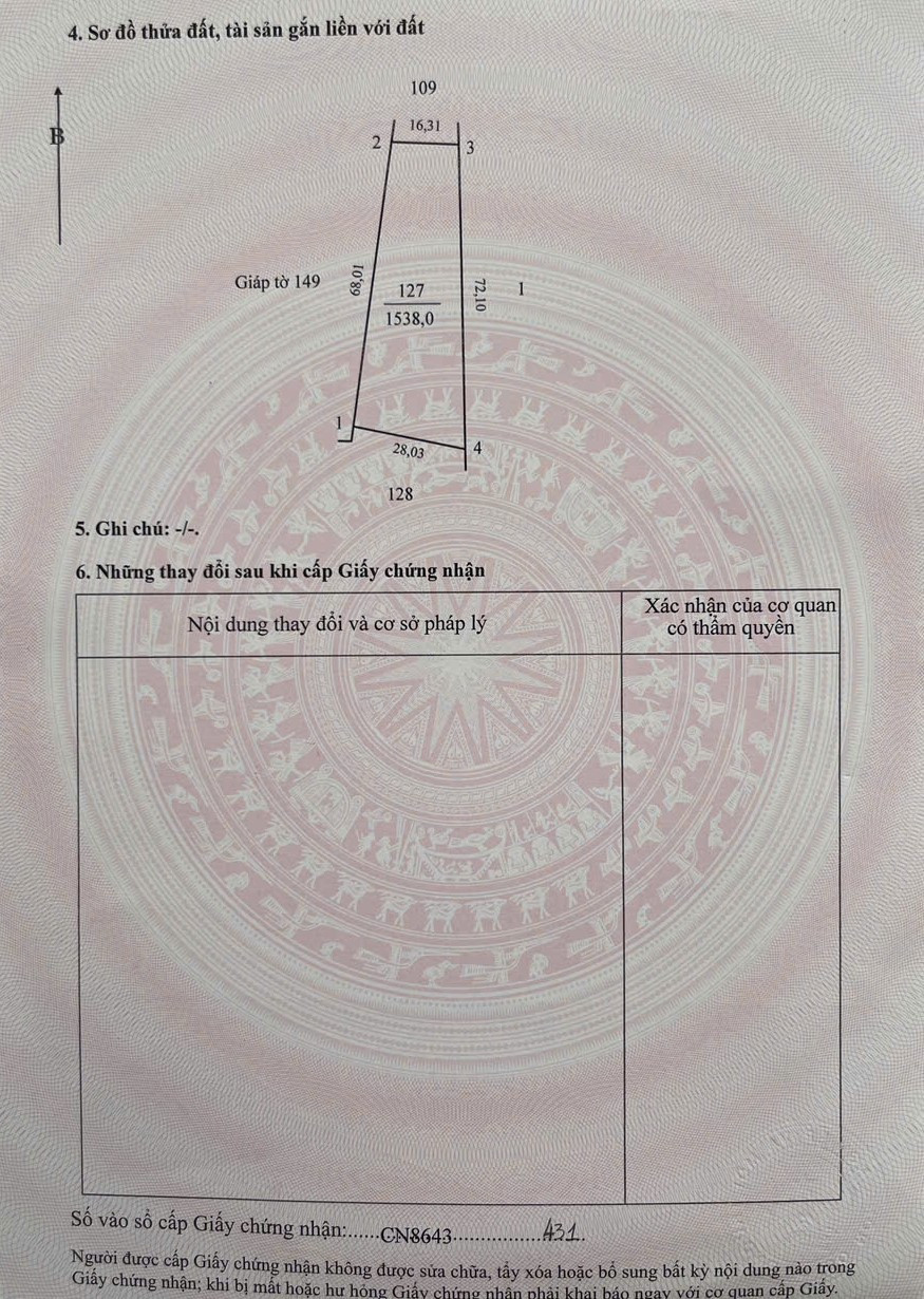 Bán Nền Mặt Tiền QL54 Thuộc Xã Phong Hòa