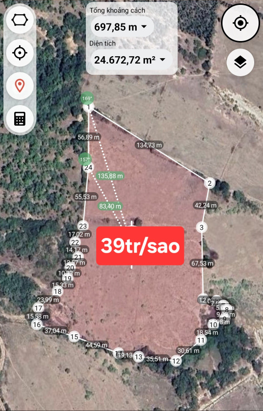 Bán đất 23000m² 950 triệu tại Xã Phong Phú Huyện Tuy Phong