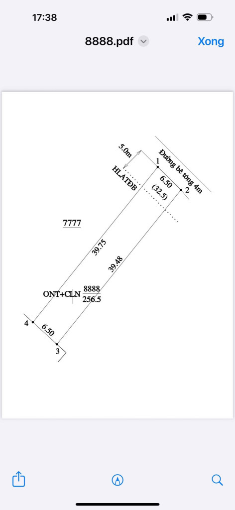 Chủ gửi bán lô đất Phú An Bến Cát 6.5x40, giá 1450