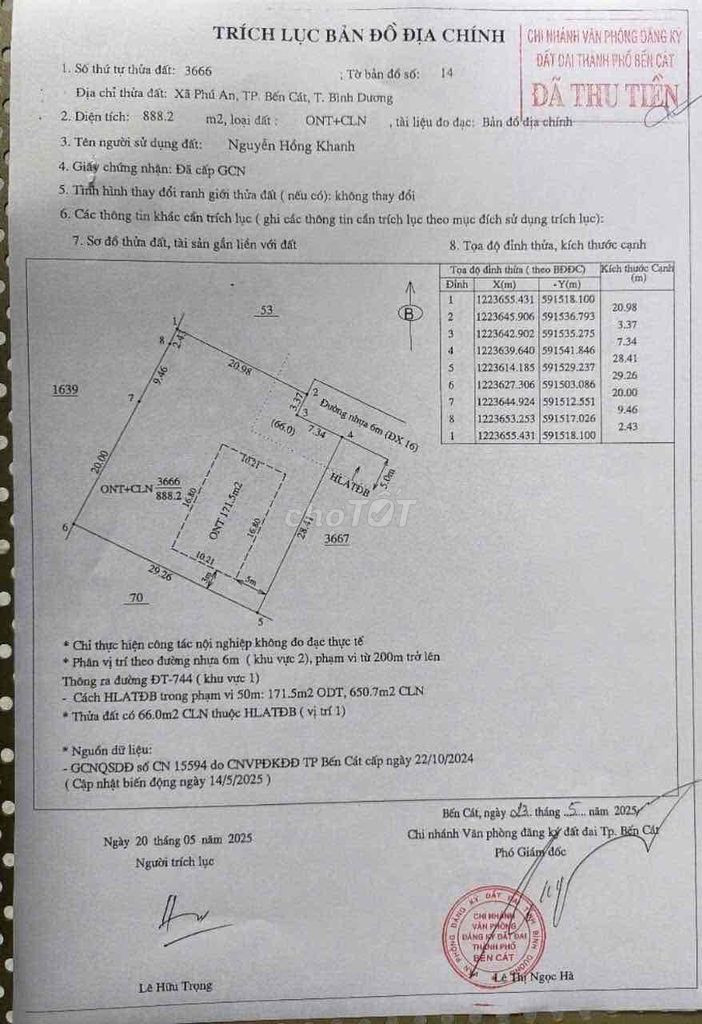GIẢM 700 triệu bán rẻ lô đấ Phú An 888m2