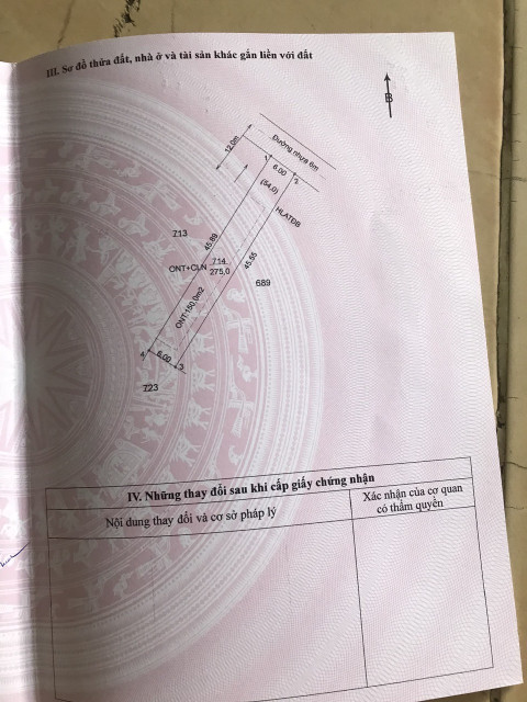 Bán đất Phú An Bến Cát 6x45, 150 m2 tc giá 1ty800