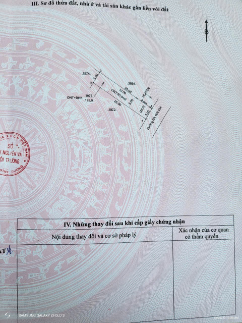 Bán đất Phú An Bến Cát đường chính nhựa 7m 5x25 giá 1ty520