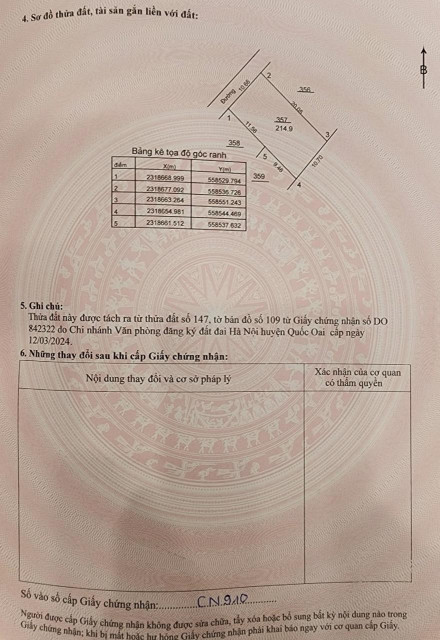 Bán đất 214.9m² tại Xã Phú Cát Huyện Quốc Oai Hà Nội.