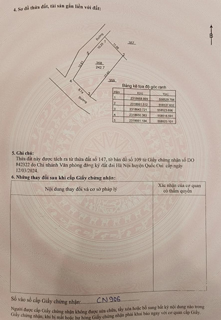 Bán đất 242.7m² tại Xã Phú Cát Huyện Quốc Oai Hà Nội.