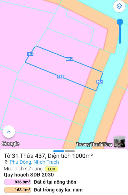 Bán đất 1000.4m² 3.5 tỷ tại Xã Phú Đông Huyện Nhơn Trạch