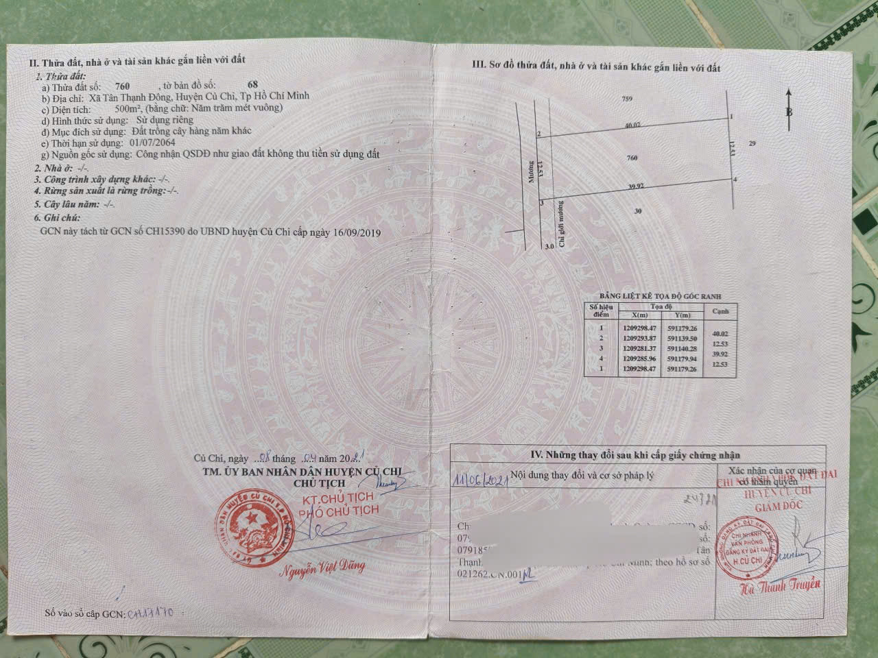 (S405) Đất mặt Mương, xã Tân Thạnh Đông, dt 500m2, giá chỉ 1 tỷ 050