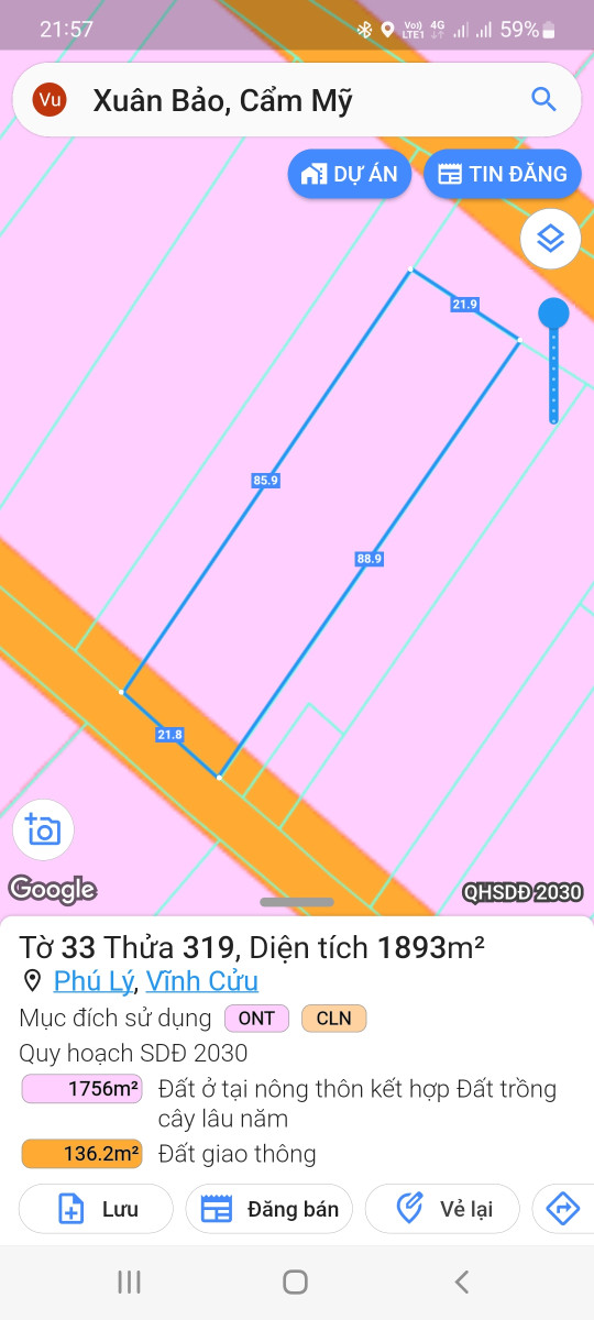 Nhà Đất Phú Lý Vĩnh Cửu Đồng Nai