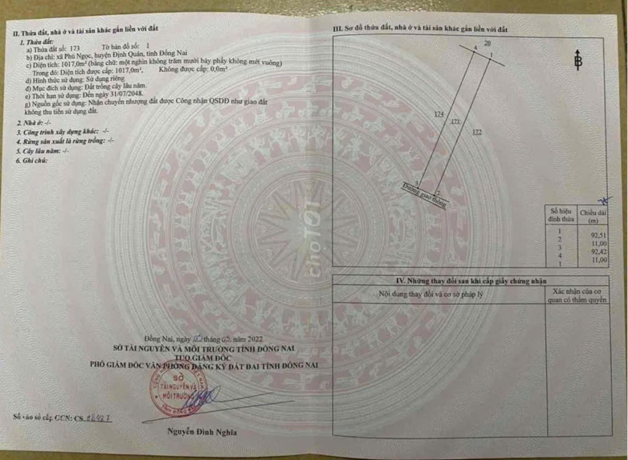 Bán nhà đất định quán phú ngọc đồng nai  giá hợp lý