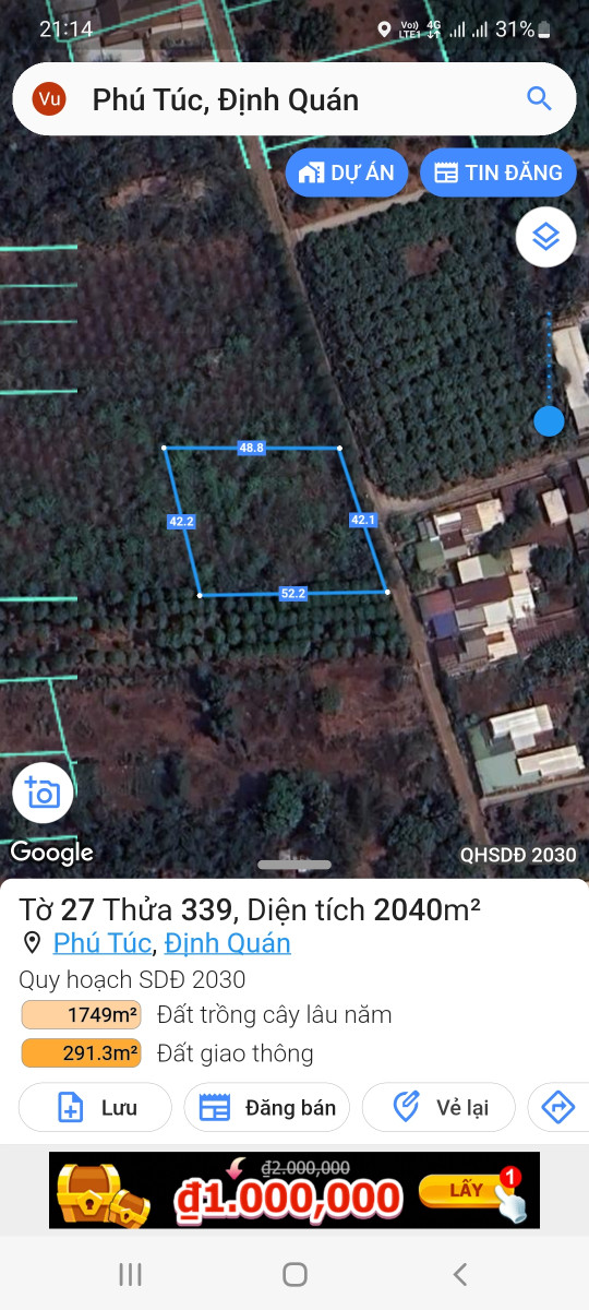 Nhà Đất Phú Túc Định Quán Đồng Nai