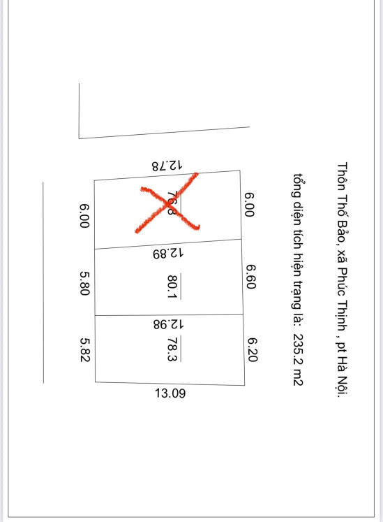 Bán đất 81m² ngang 6.6m giá 6.88 tỷ Xã Phúc Thịnh