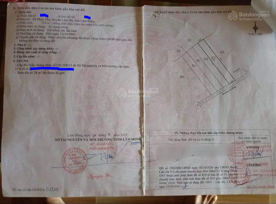 Bán đất xã phúc thọ